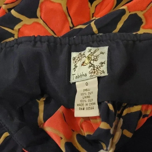 Tabitha by Anthropologie 100% silk halter blouse with red poppy print Size 0 - Picture 3 of 3